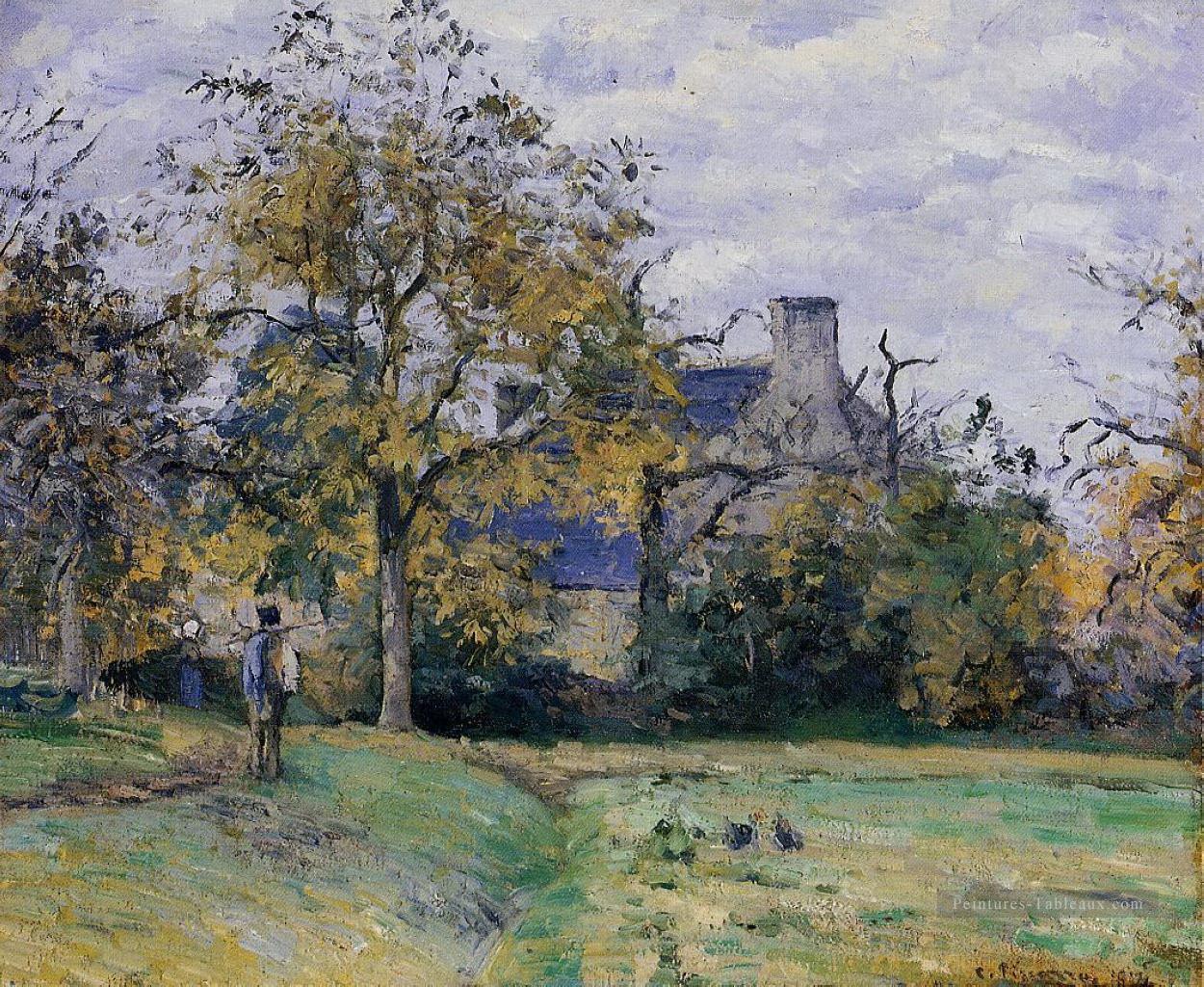 maison de piette sur montfoucault 1874 Camille Pissarro paysage Peintures à l'huile